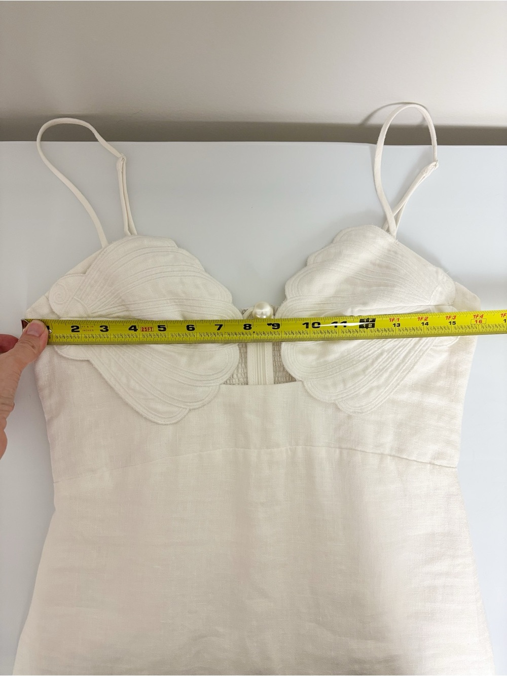 Farm Rio Linen Seashell Sleeveless Midi Dress in White Size M - Picture 13 of 15